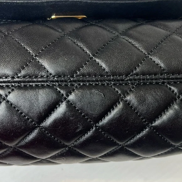 Michael Kors Vivianne Black Quilted Leather on chain Bag